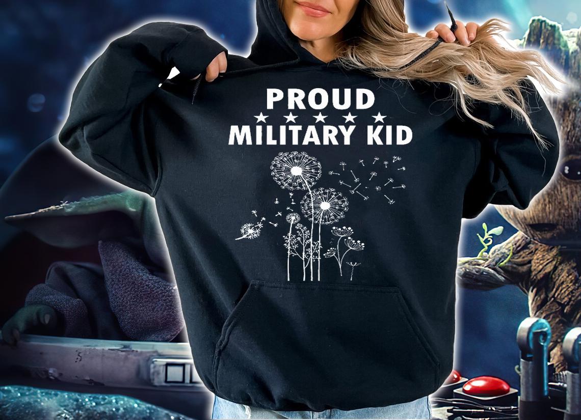Kids Proud Military Kid Month Of The Military Child Military Kid T-Shirt t-shirt hoodie