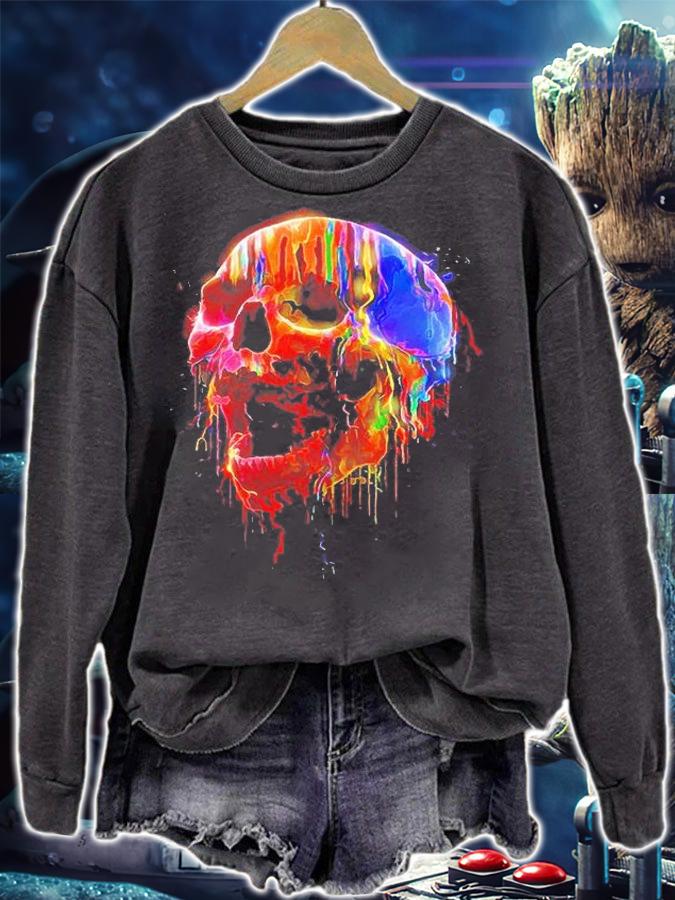 Skull Colorful Neon T-Shirt t-shirt sweatshirt