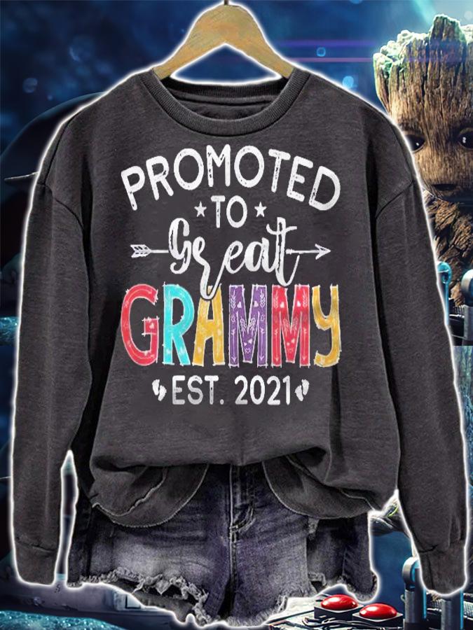 Womens Promoted To Grammy 2021 For First Time Soon To Be Great Mom Shirt t-shirt