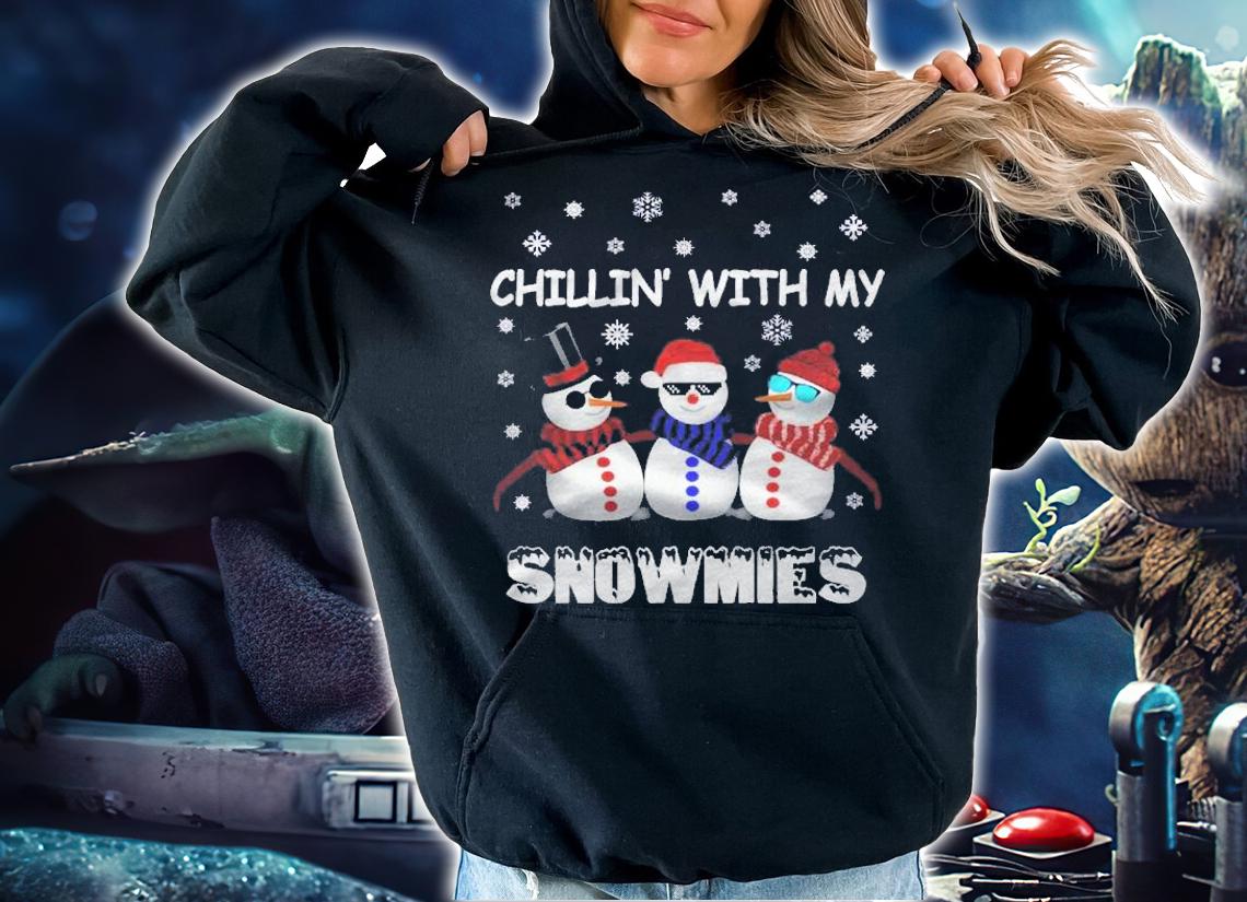 Chilling With My Snowmies Funny Christmas Snowman Shirt t-shirt