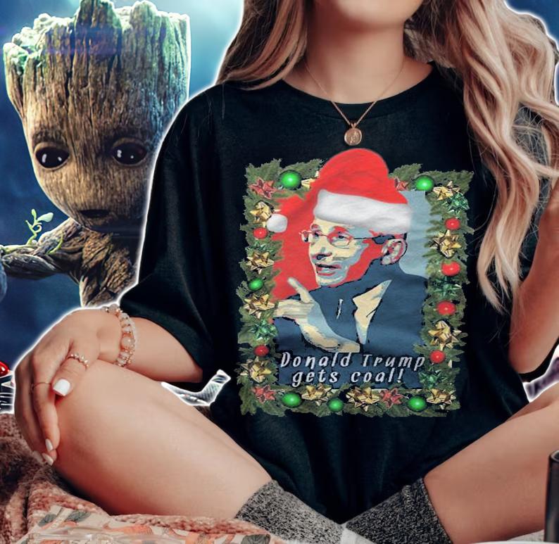 Fauci Christmas Funny Trump Gets Coal Patriotic US T-Shirt t-shirt