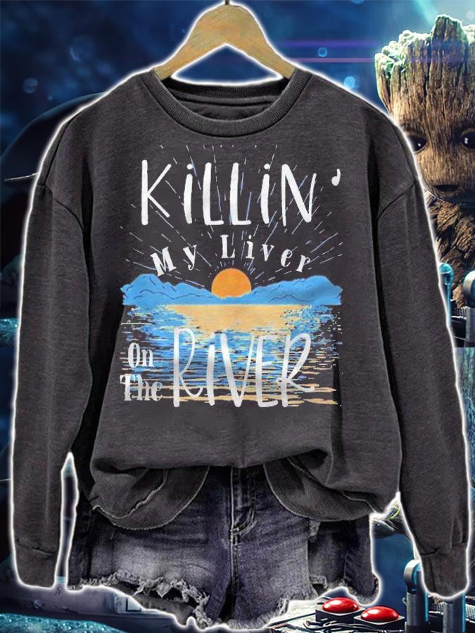 Funny Killing My Liver On The River Items Ideas Men Women Shirt t-shirt