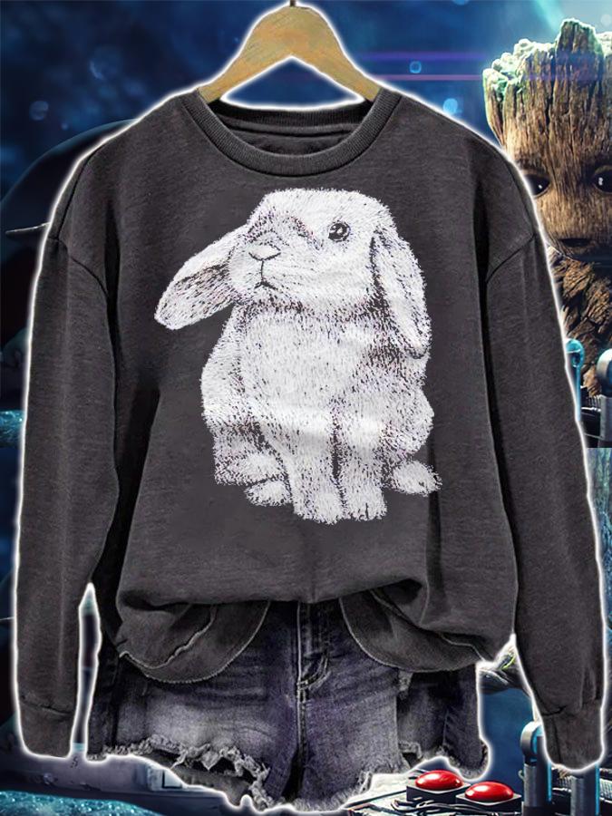 Lop Eared Bunny Rabbit Cute Easter Drawing Shirt t-shirt