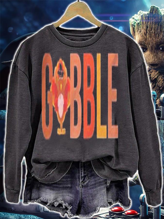 Gobble Gobble Shirt Funny Thanksgiving Turkey Day Raglan Baseball Shirt t-shirt sweatshirt