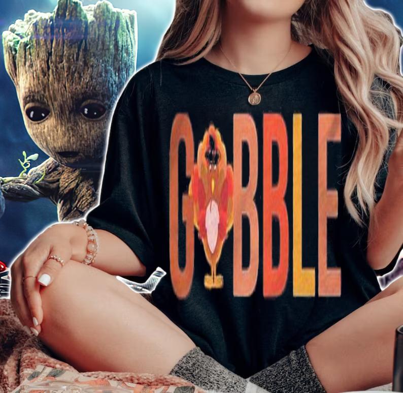 Gobble Gobble Shirt Funny Thanksgiving Turkey Day Raglan Baseball Shirt t-shirt woman shirt