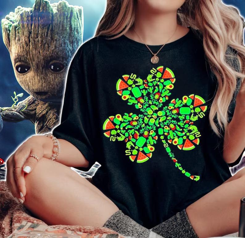 Shamrock Of Colorful Green Things St Patricks Day T-Shirt t-shirt woman shirt