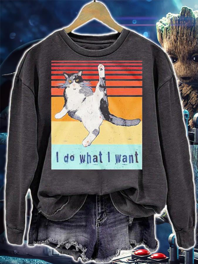Cat I Do What I Wnat Vintage T-Shirt t-shirt