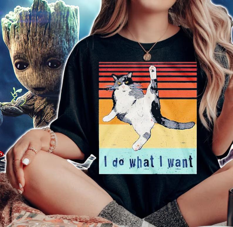 Cat I Do What I Wnat Vintage T-Shirt t-shirt
