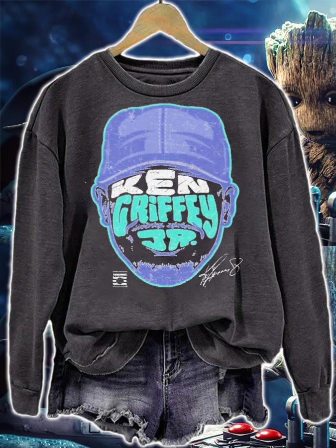 Ken Griffey Jr. Seattle Player Silhouette Baseball Signatures Shirt t-shirt sweatshirt