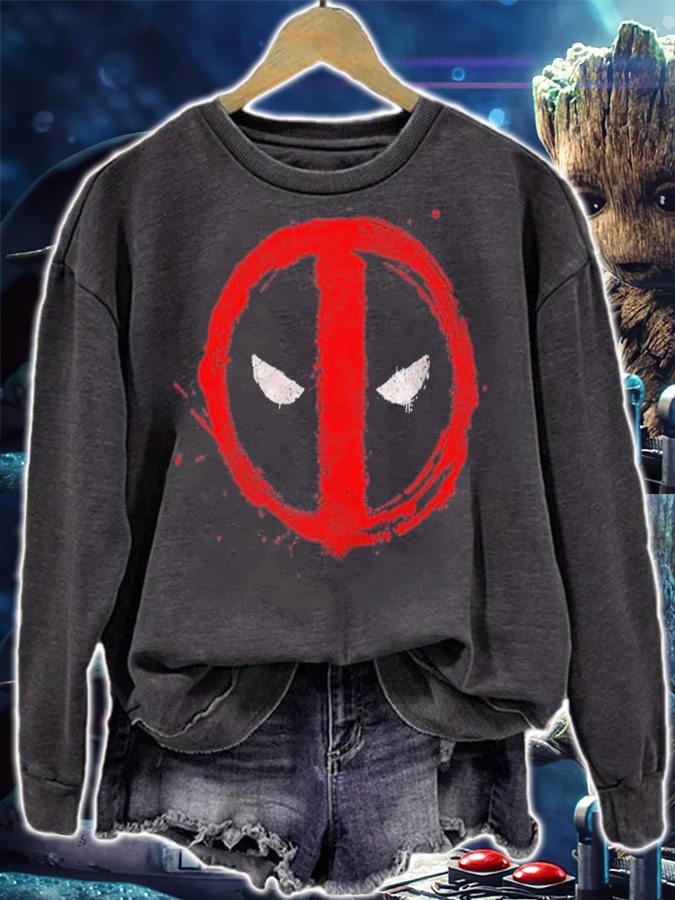 Marvel Deadpool Symbol Red Spray Paint Shirt t-shirt sweatshirt