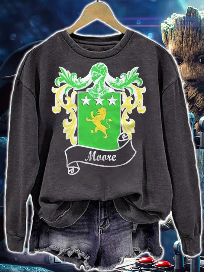 Moore Coat Of Arms Surname Last Name Family Crest Shirt t-shirt sweatshirt