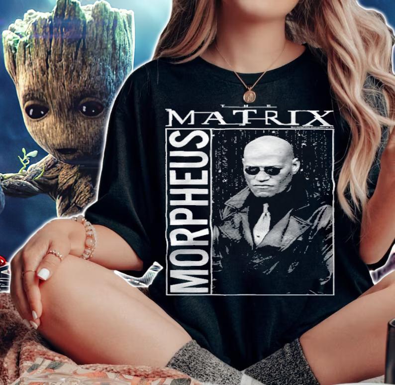 The Matrix Morpheus hero shot 2021 T-shirt t-shirt woman shirt