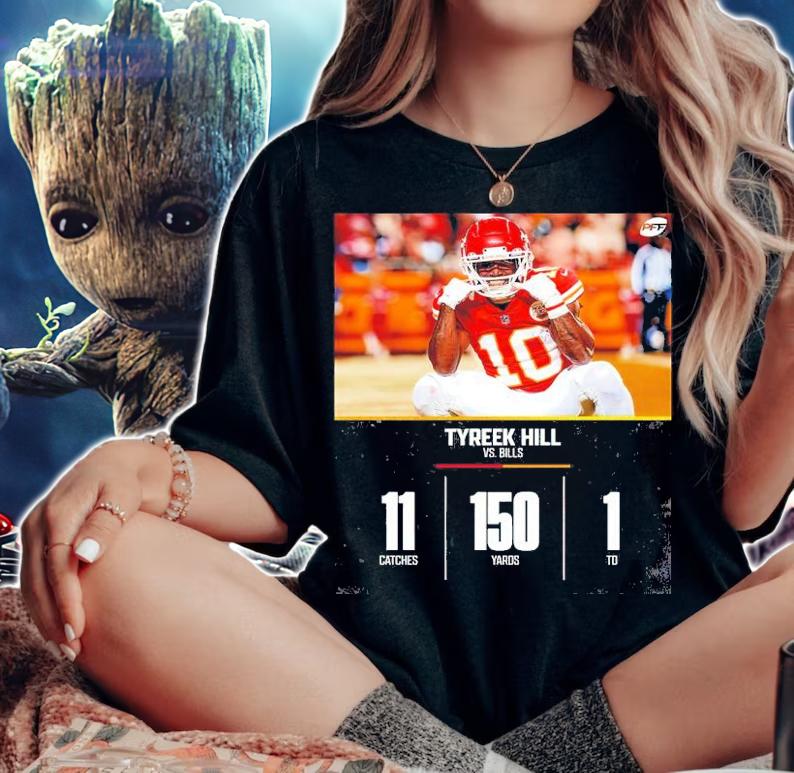 Tyreek Hill Vs Bills 11 Catches 150 Yards Shirt t-shirt
