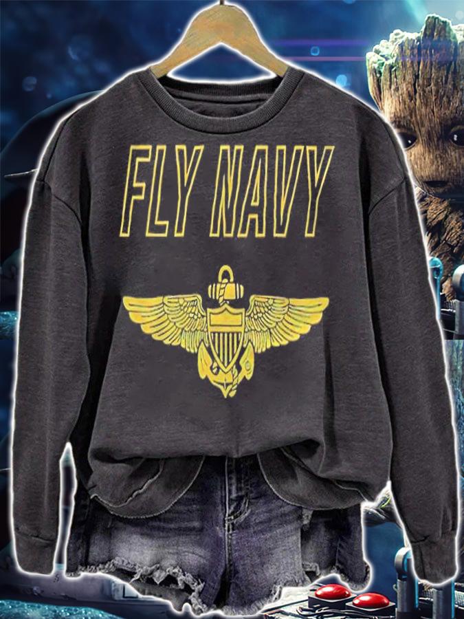 Fly Navy logo T-shirt t-shirt sweatshirt
