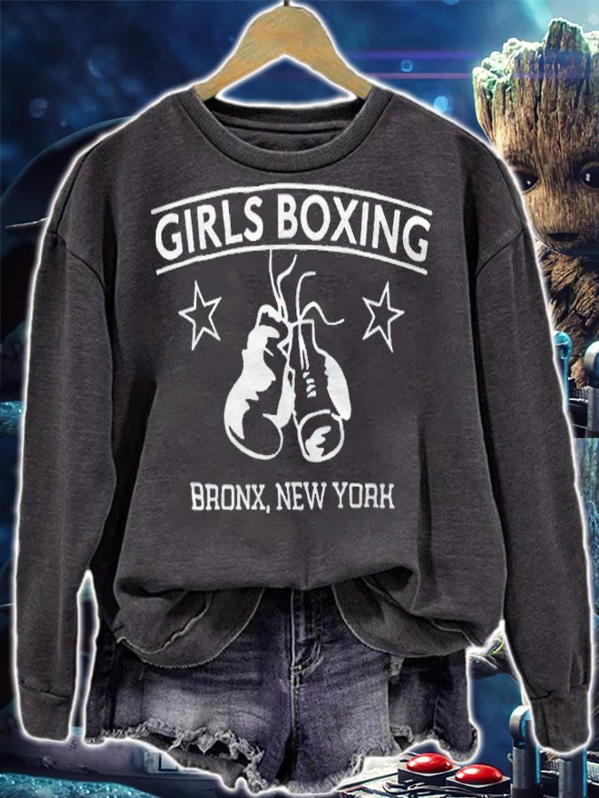 Girls boxing Bronx New York T-shirt t-shirt sweatshirt