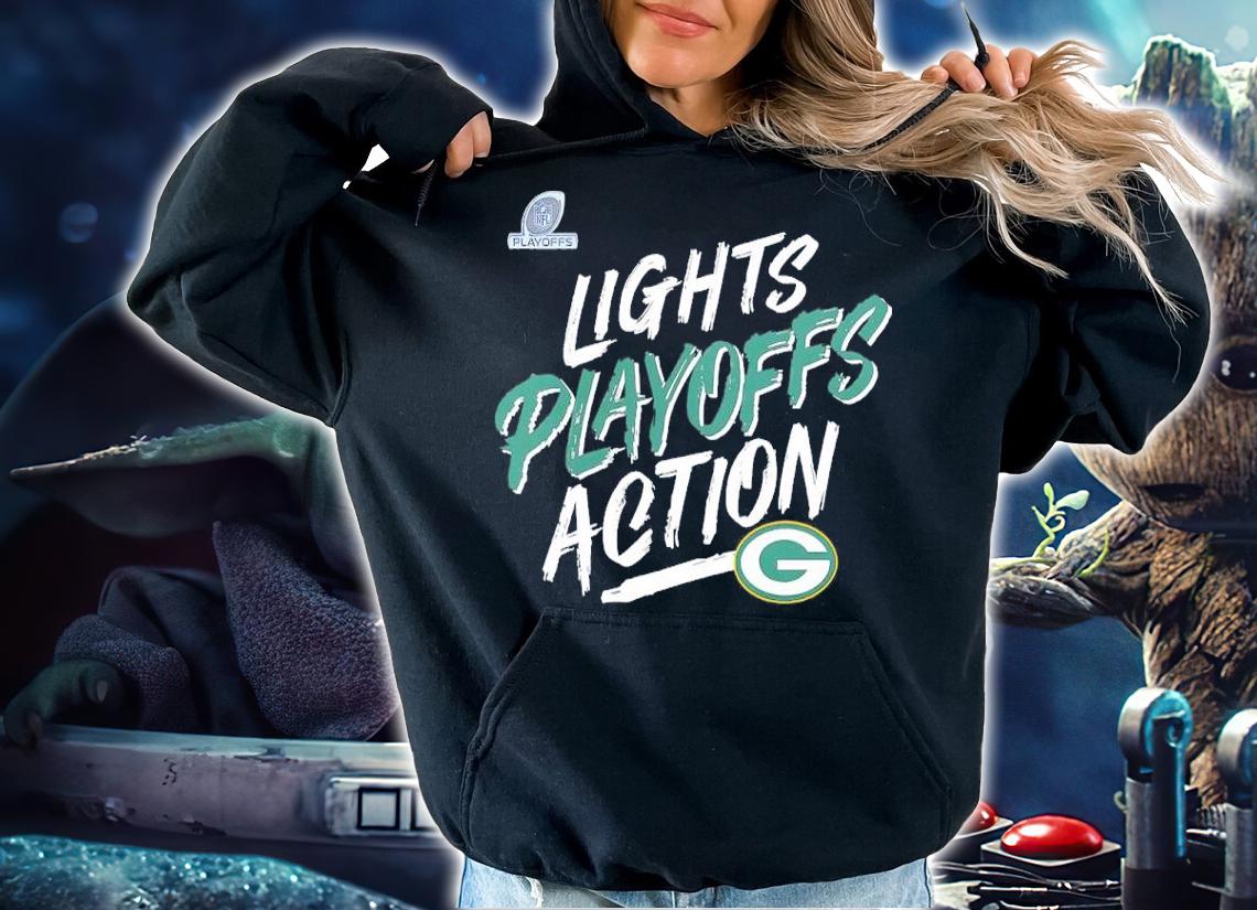 Green Bay Packers 2021 NFL Playoffs Bound Lights Action shirt t-shirt