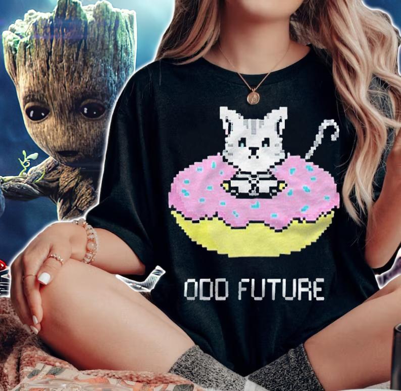 Odd Future 8 Bit Donut Cat T-shirt t-shirt woman shirt