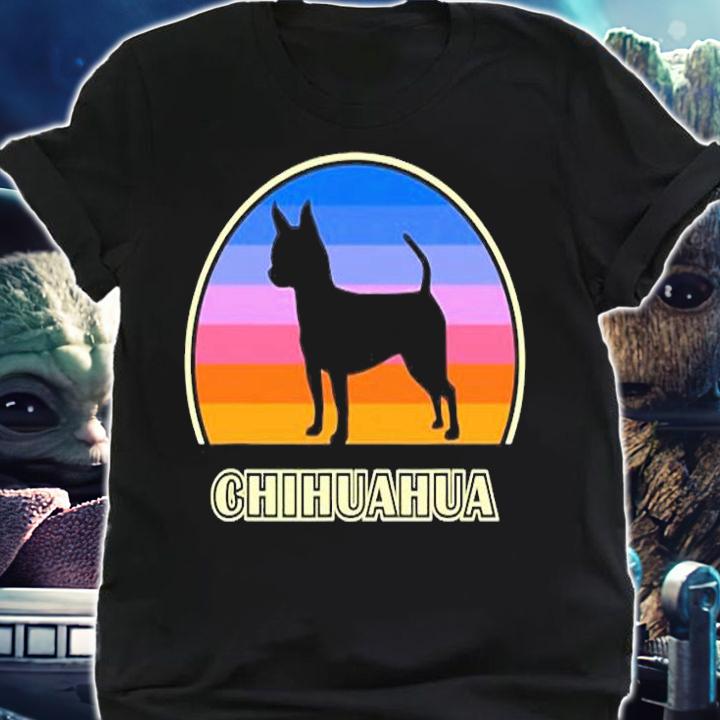 Smooth Chihuahua Vintage Sunset Dog T-Shirt t-shirt