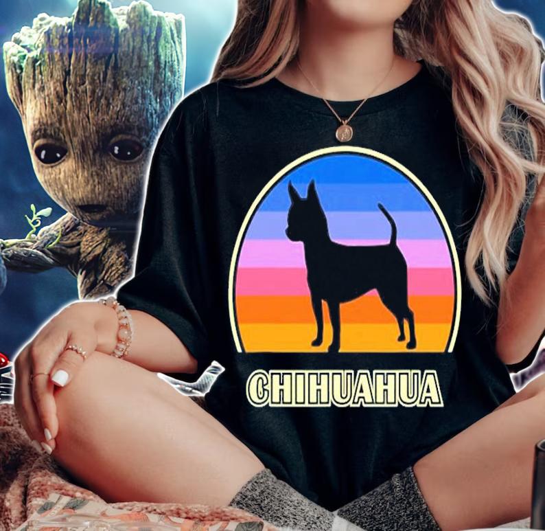 Smooth Chihuahua Vintage Sunset Dog T-Shirt t-shirt