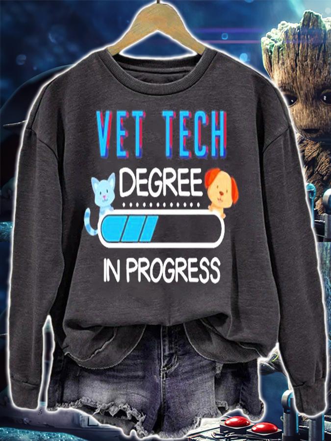 Vet Tech Degree In Progress I School Medicine T-Shirt t-shirt