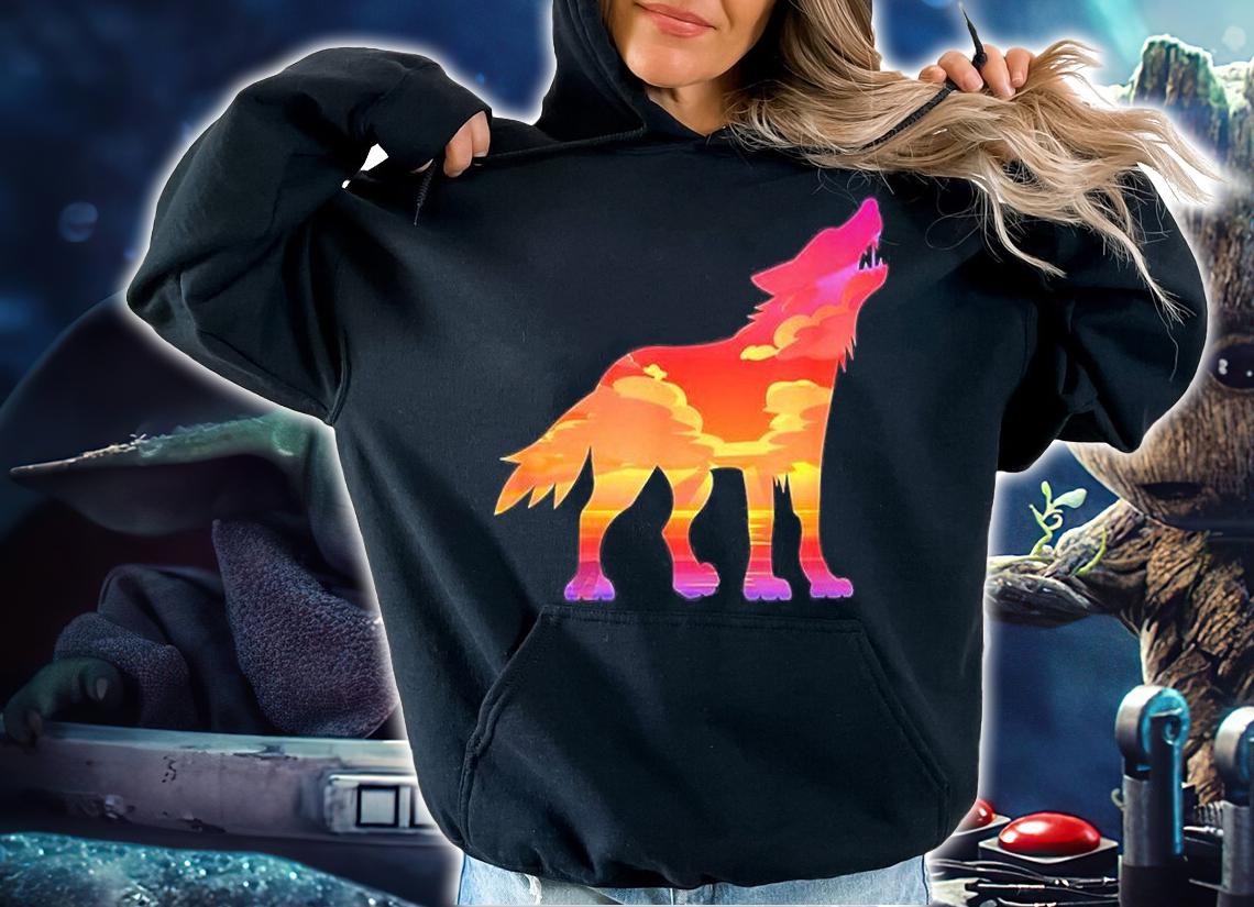 Forest Sunset Wolf T-Shirt t-shirt hoodie