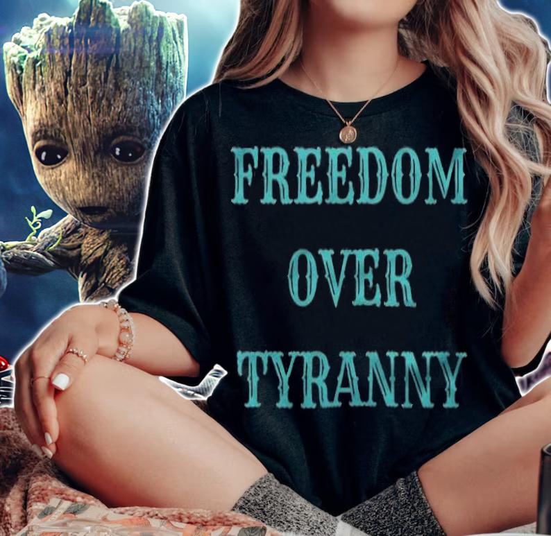 Hot freedom Over Tyranny America Lets Go Brandon T-Shirt t-shirt