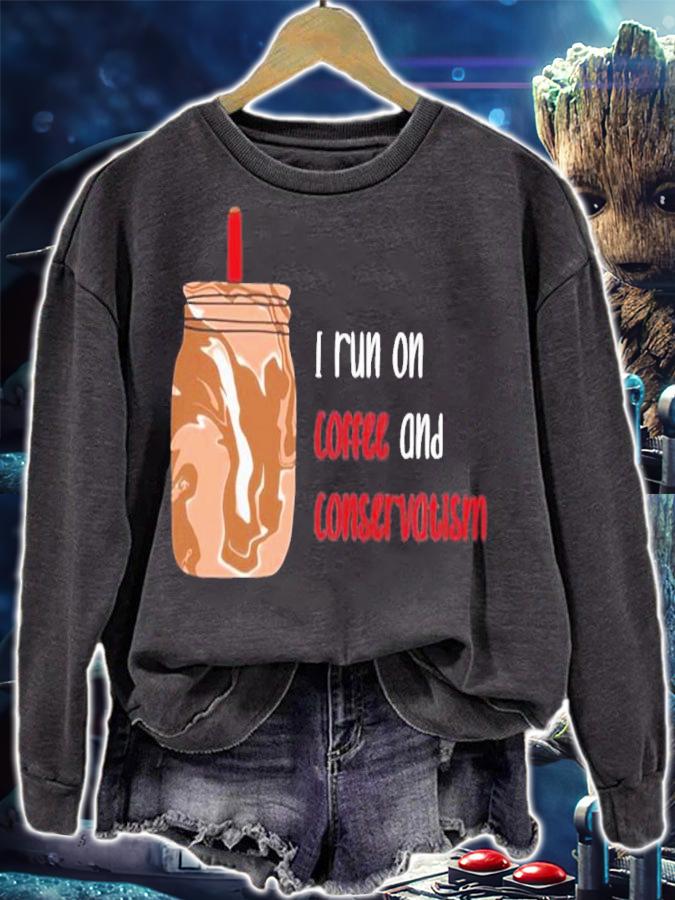 I Run On Coffee And Conservatism Shirt t-shirt