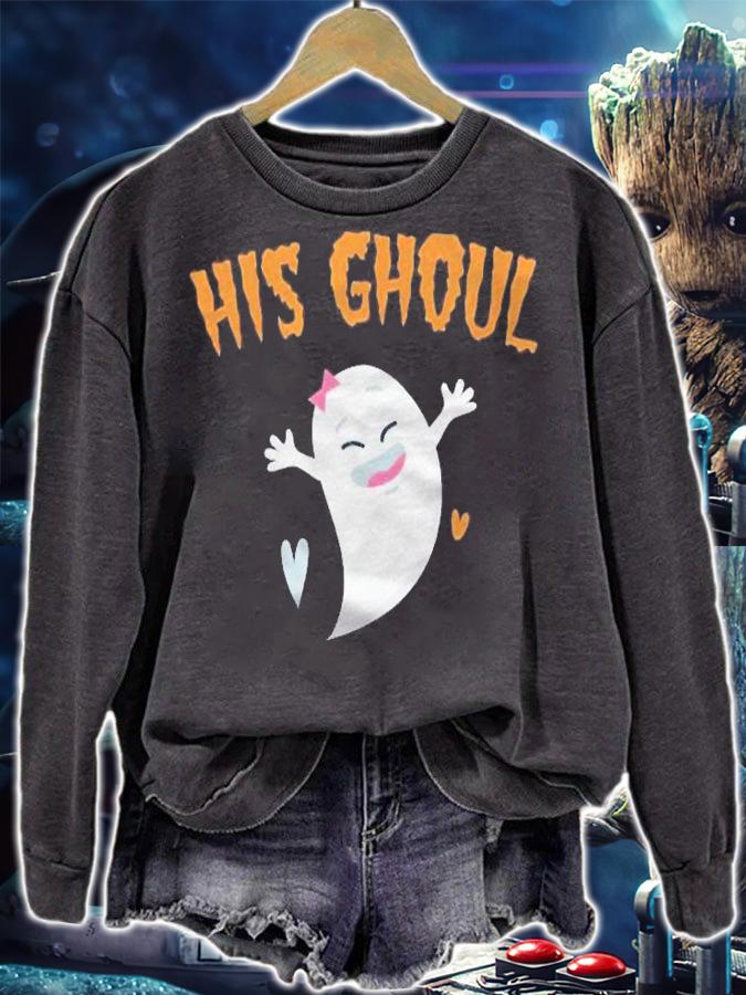 Matching Set Her Boo His Ghoul Halloween Ghost Couple Shirts t-shirt sweatshirt