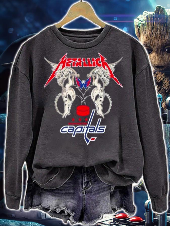 Metallica Wings Washington Capitals Logo t-shirt sweatshirt