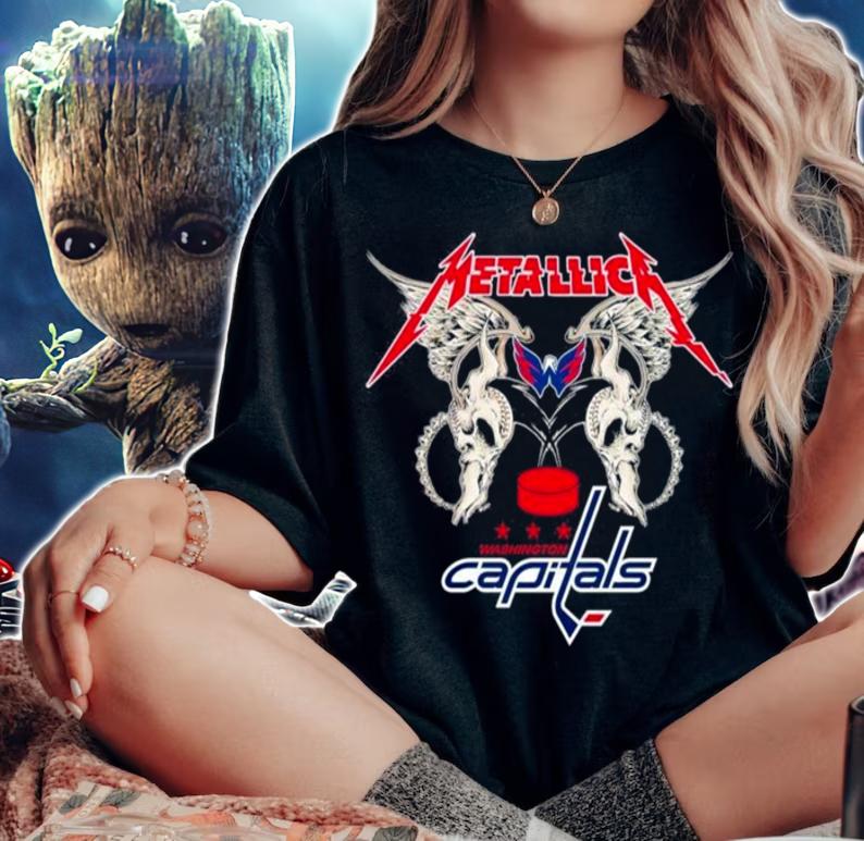 Metallica Wings Washington Capitals Logo t-shirt woman shirt