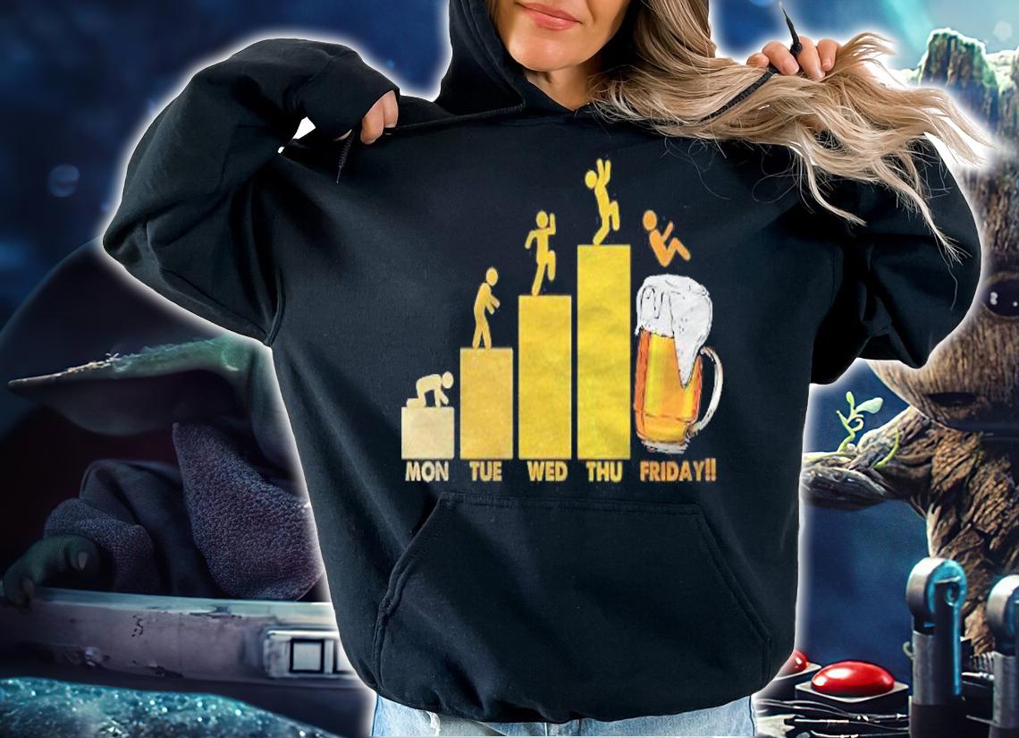 Mon Tue Wed Thu Friday Beer Drinking Relaxing Shirt t-shirt