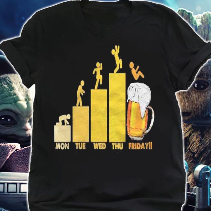 Mon Tue Wed Thu Friday Beer Drinking Relaxing Shirt t-shirt
