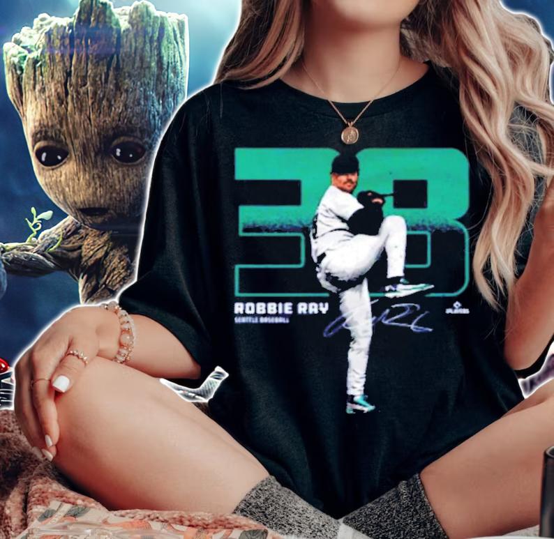 Robbie Ray Seattle Outline Baseball Signatures Shirt t-shirt woman shirt