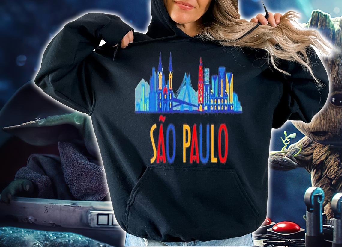Womens Sao Paulo Brazil Skyline Brazilian Souvenir Gift Shirt t-shirt hoodie