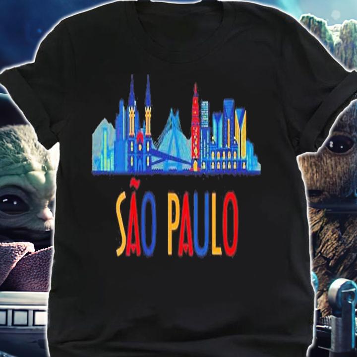 Womens Sao Paulo Brazil Skyline Brazilian Souvenir Gift Shirt t-shirt shirt