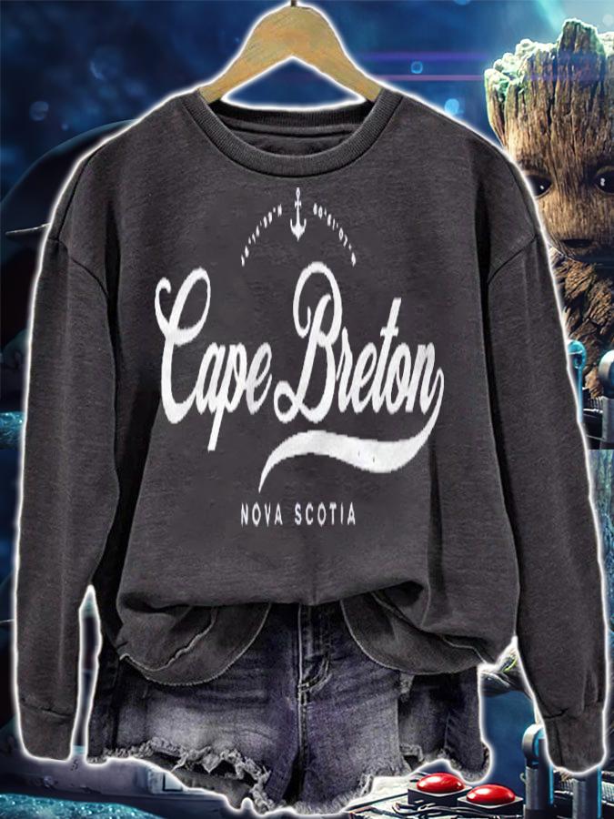 Cape Breton Nova Scotia Canada Vintage Retro Pullover Shirt