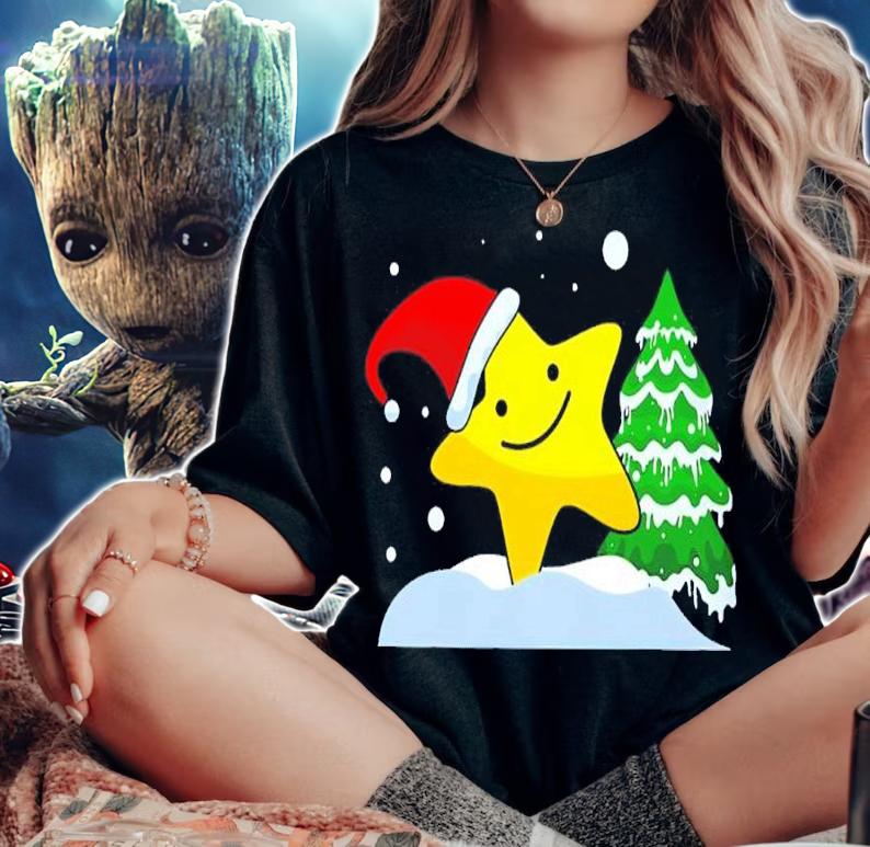 Christmas Star Hat Christmas Tree Shirt woman shirt