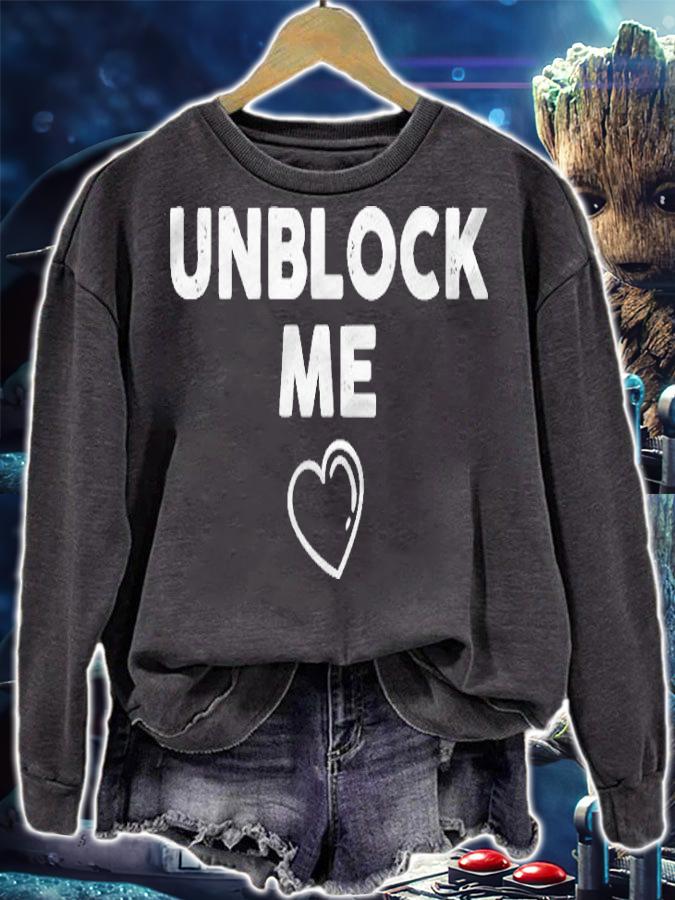 Funny Unblock Me Valentines Day Shirt sweatshirt