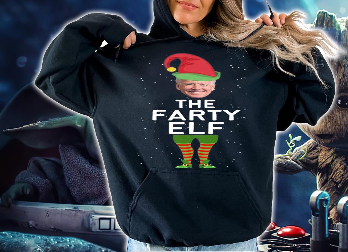 Joe Biden Christmas Funny The Farty Elf T-Shirt hoodie