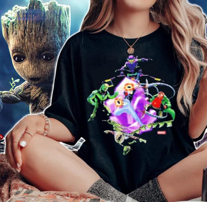 Marvel Spider Man Unlimited Villain Crystal Graphic Shirt