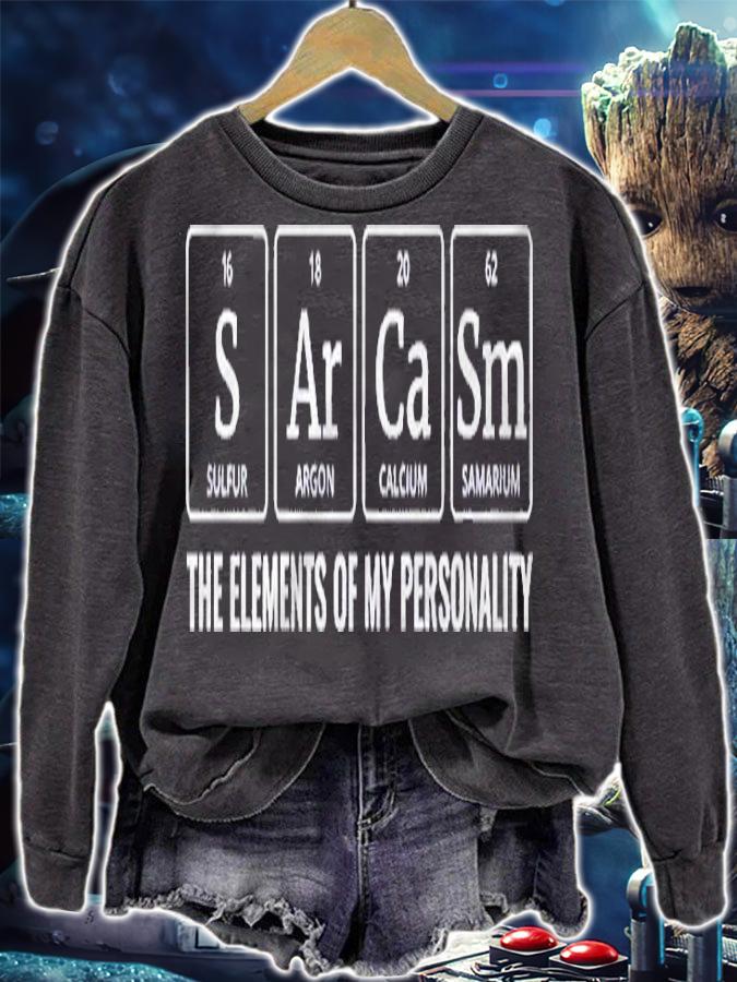 Mens Chemistry Sarcasm Elements Of Personality Periodic Table Premium Shirt