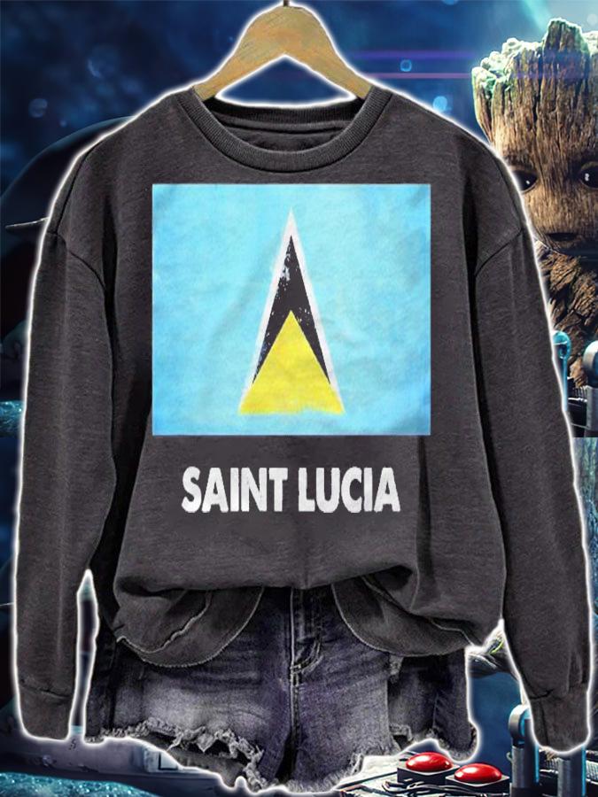 Saint Lucia Flag Shirt Saint Lucian Shirt sweatshirt