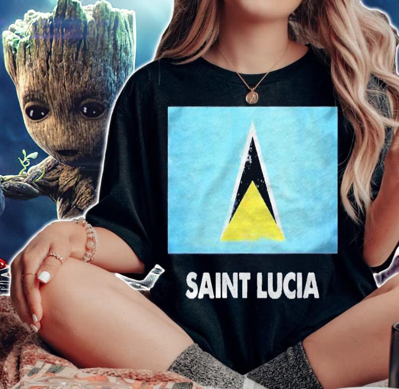 Saint Lucia Flag Shirt Saint Lucian Shirt woman shirt
