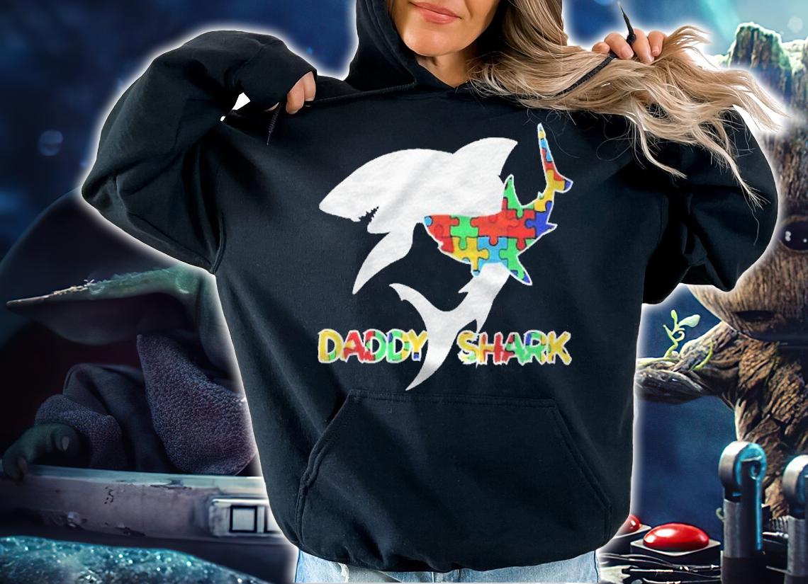 Daddy Shark Autism Awareness Kid Shark Gift Fathers Day Shirt hoodie