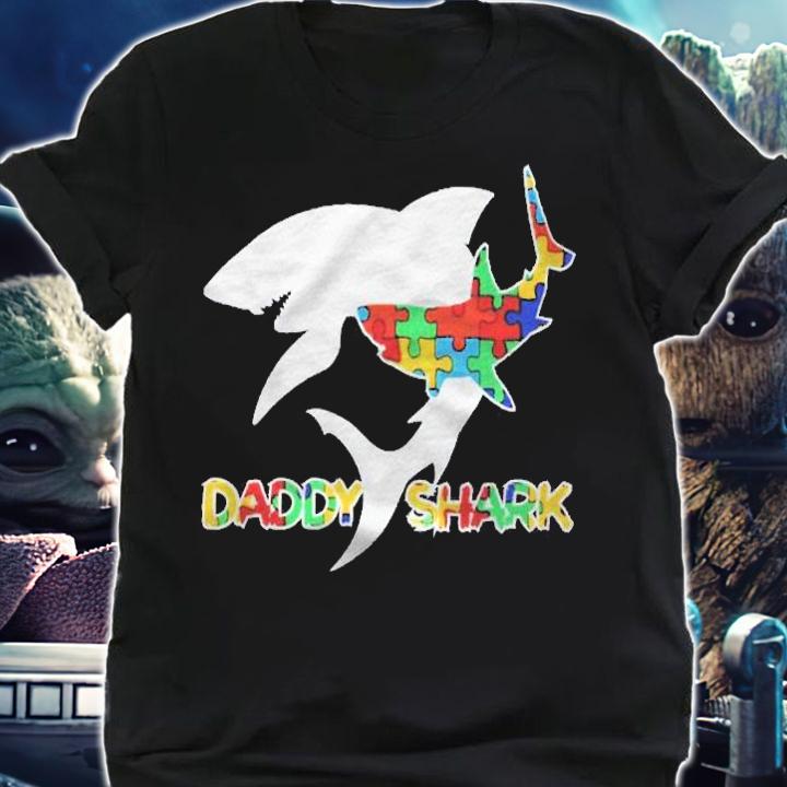 Daddy Shark Autism Awareness Kid Shark Gift Fathers Day Shirt shirt