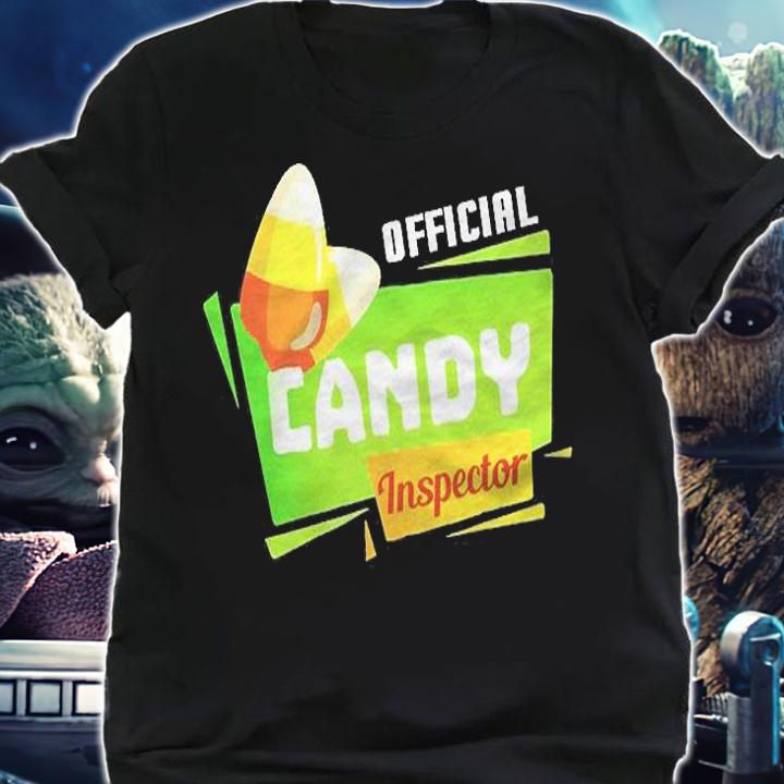 Official Candy Inspector Candy Corn Halloween Costume Pun Shirt