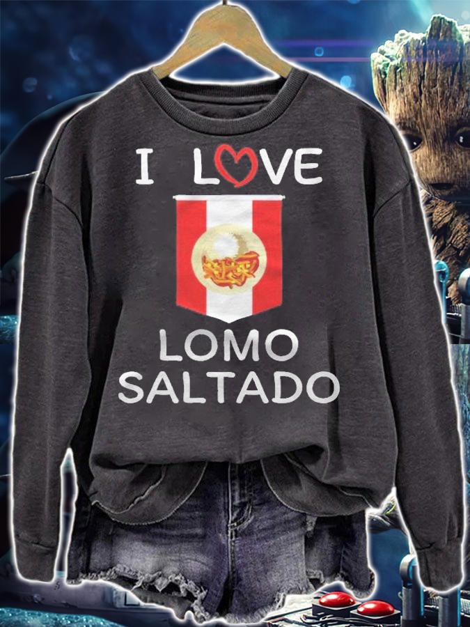 Peruvian Food Shirt Lomo Saltado Gift Peru Flag Shirt