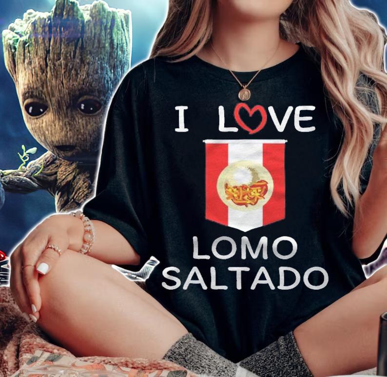 Peruvian Food Shirt Lomo Saltado Gift Peru Flag Shirt