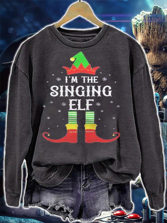Im The Singing Elf Family Group Christmas Shirt sweatshirt