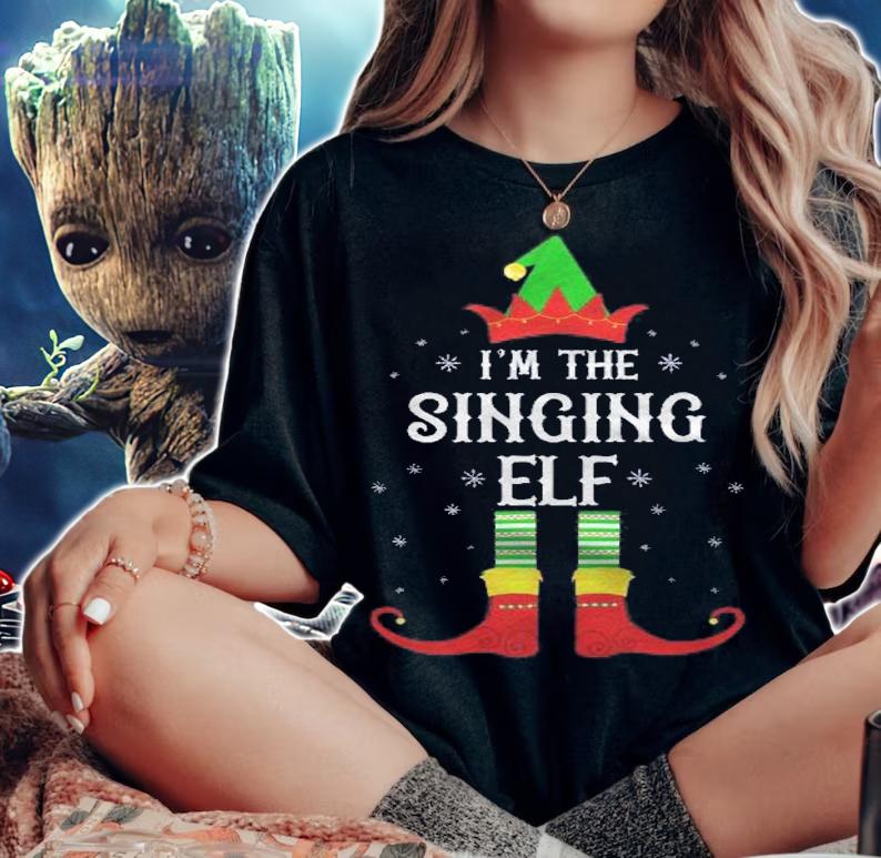 Im The Singing Elf Family Group Christmas Shirt woman shirt